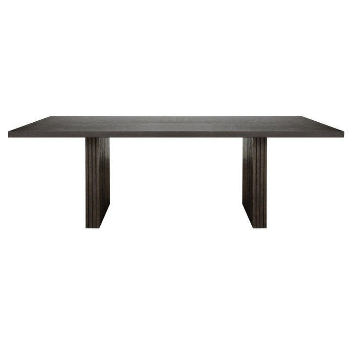 Patterson - Plank Style Slatted Base Dining Table In Dark Espresso Oak