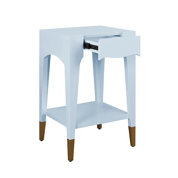 Patti Tapered Leg One Drawer Side Table