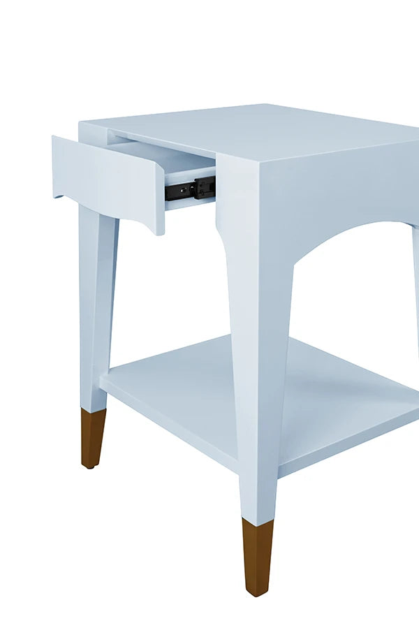 Patti Tapered Leg One Drawer Side Table