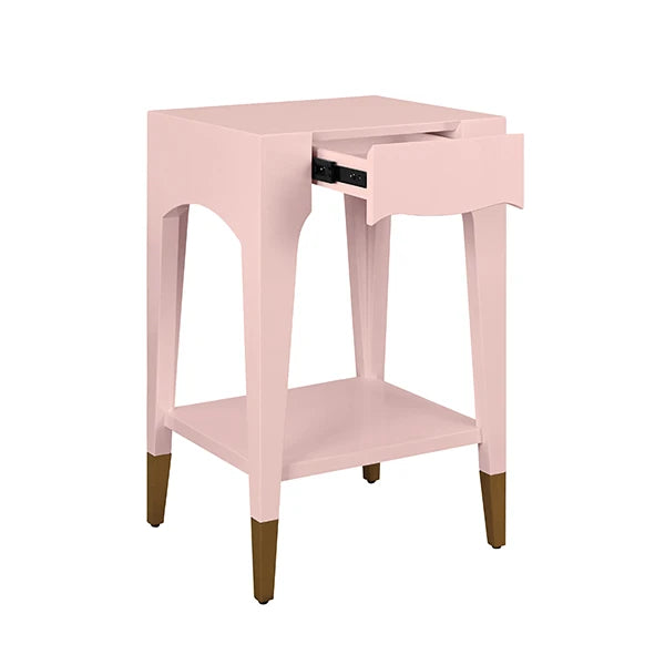 Patti Tapered Leg One Drawer Side Table
