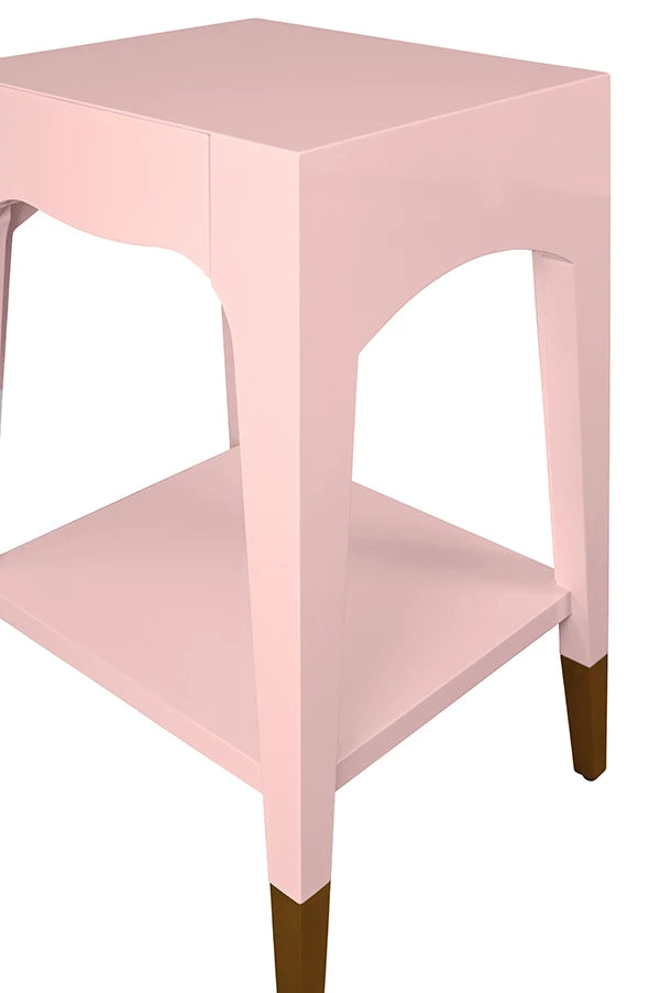 Patti Tapered Leg One Drawer Side Table