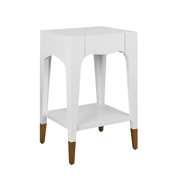 Patti Tapered Leg One Drawer Side Table