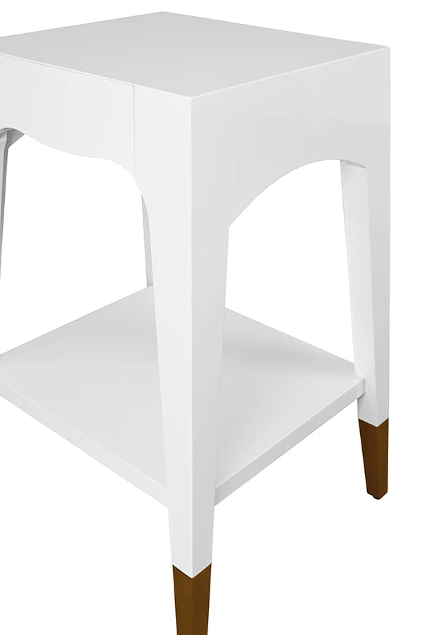 Patti Tapered Leg One Drawer Side Table