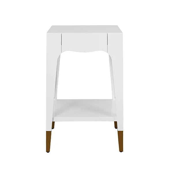 Patti Tapered Leg One Drawer Side Table