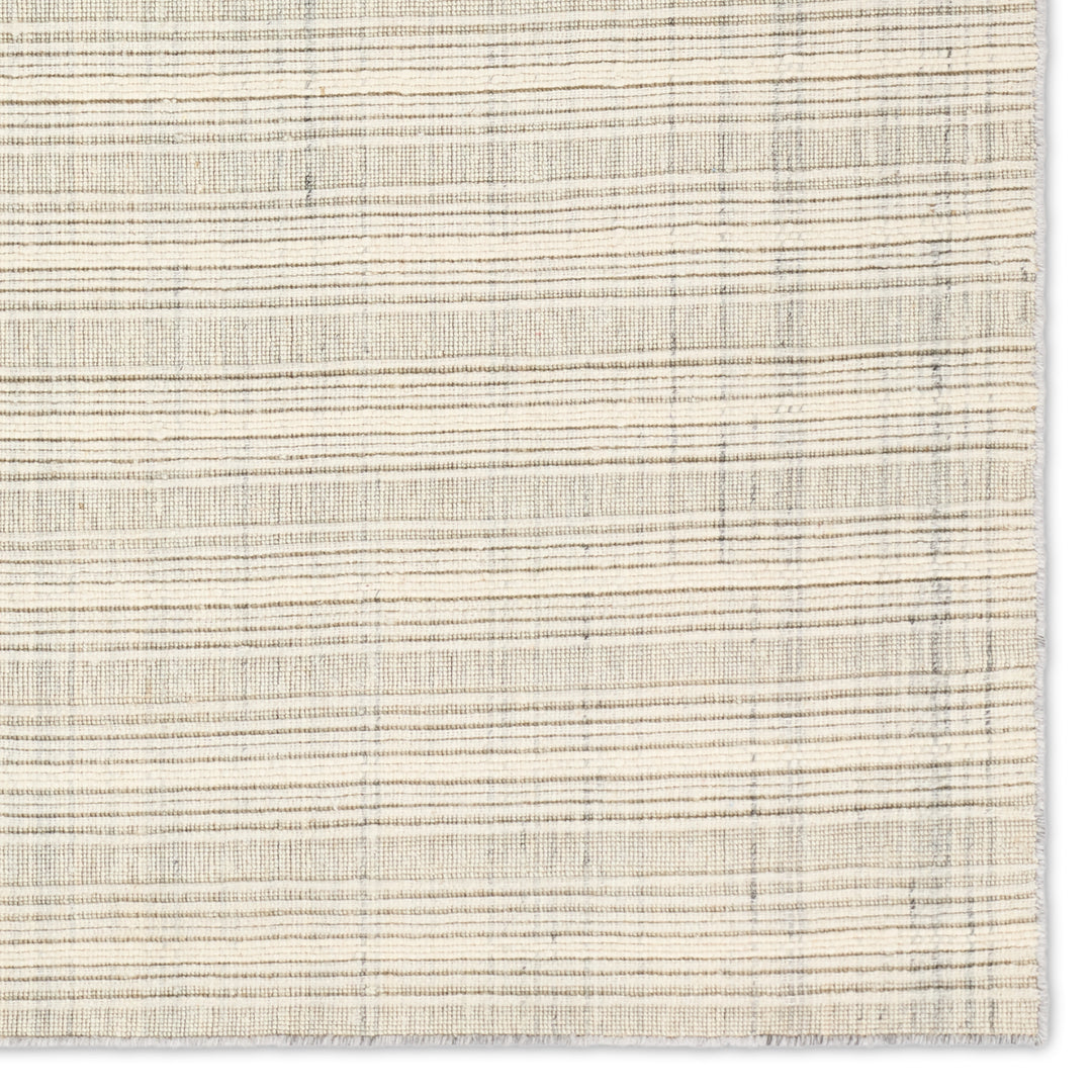 Jaipur Living Promontory Handmade Striped Cream/Gray Area Rug (5'X8' Rectangle)