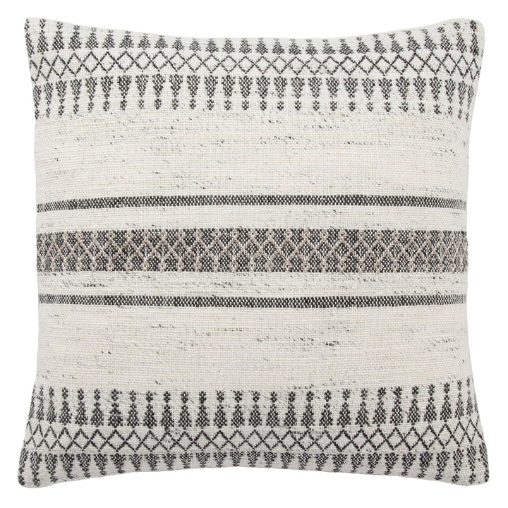 Jaipur Living Prescott Geometric Gray/ Ivory Poly Fill Pillow (20" Square)