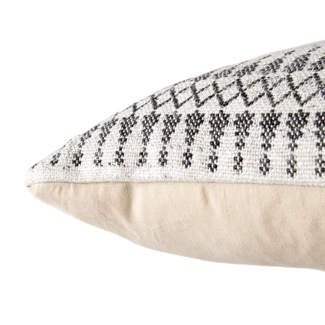 Jaipur Living Prescott Geometric Gray/ Ivory Poly Fill Pillow (20" Square)