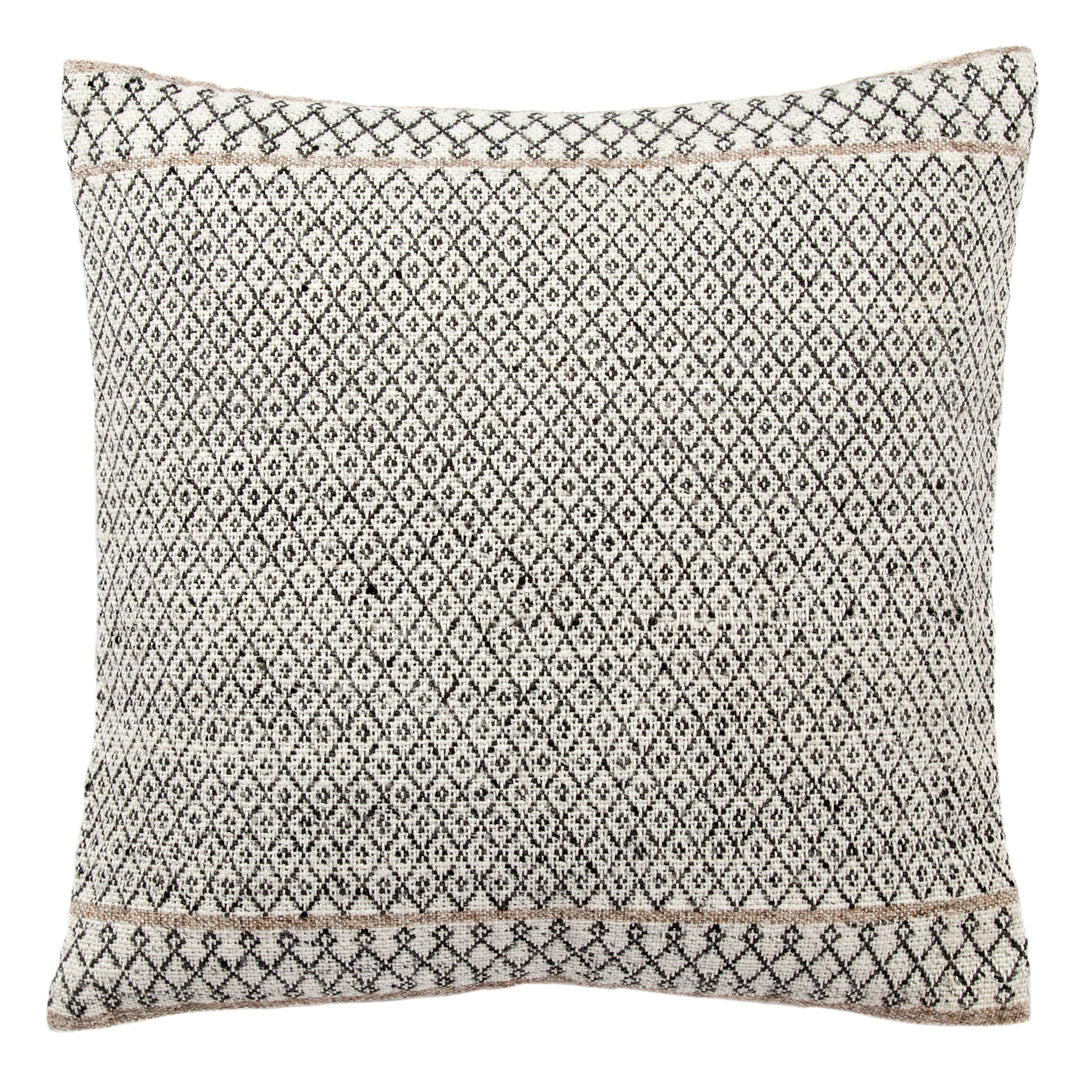 Jaipur Living Mariscopa Trellis Ivory/ Dark Gray Down Pillow (18" Square)