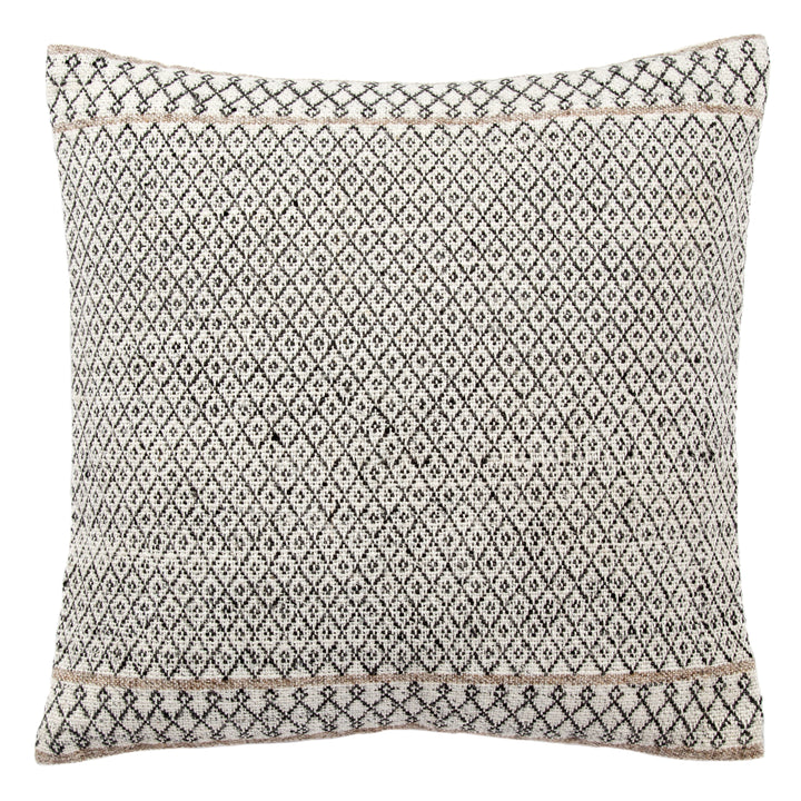 Jaipur Living Mariscopa Trellis Ivory/ Dark Gray Down Pillow (18" Square)