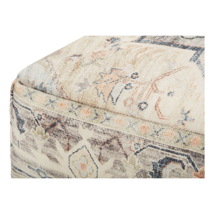 Loloi LPF0021 Beige / Multi 24"W x 24"D x 8"H Pouf