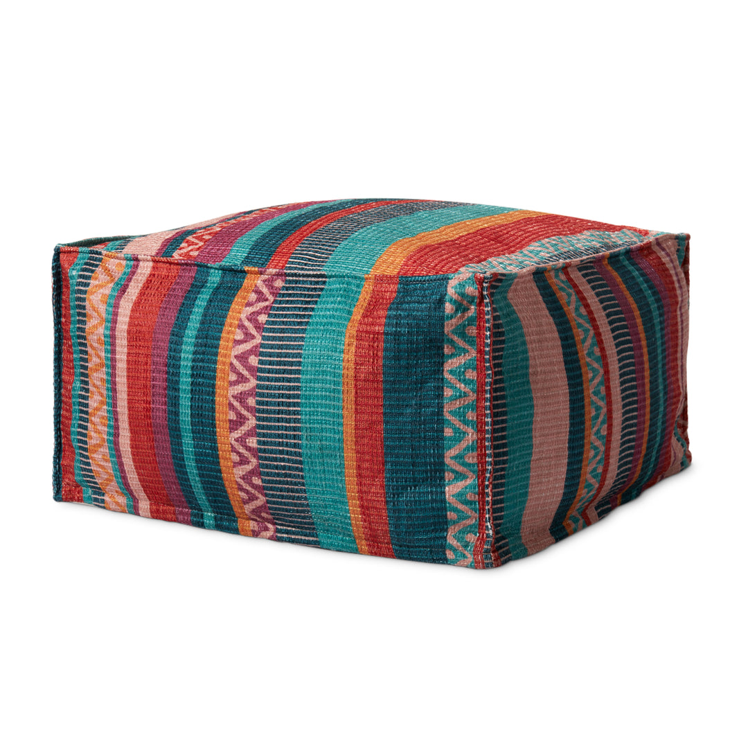 Loloi PF0011 Fiesta 24"W x 24"D x 13"H Pouf