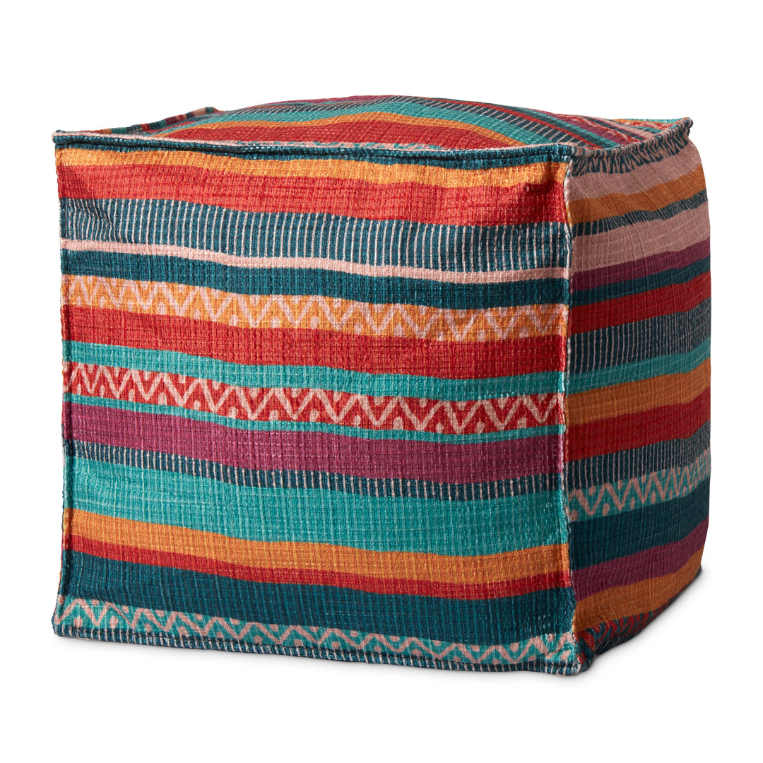 Loloi PF0012 Fiesta 18"W x 18"D x 18"H Pouf