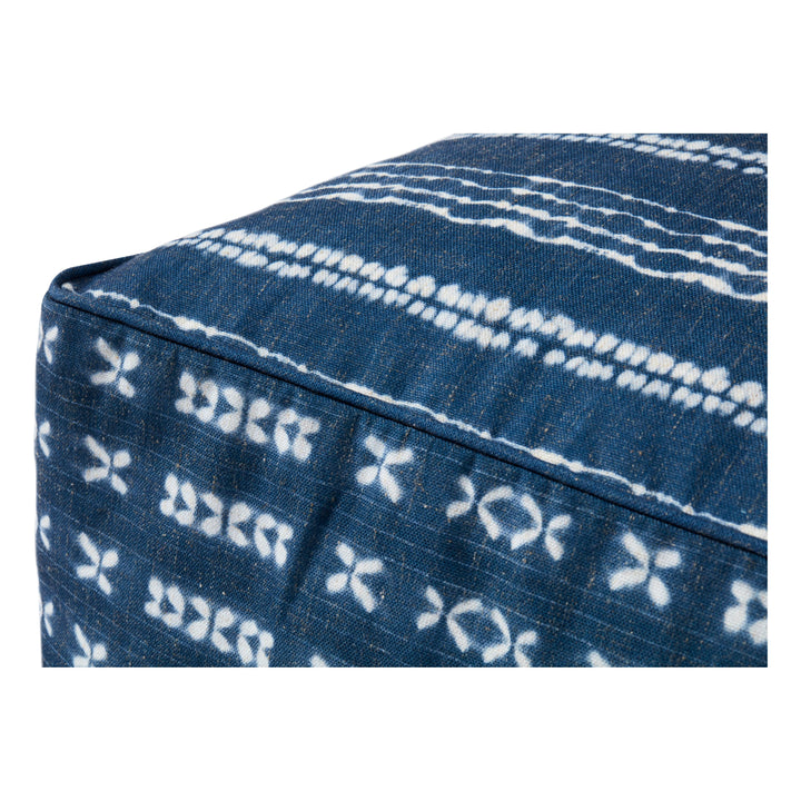 Loloi PF0007 Indigo / Ivory 20"W x 20"D x 12"H Pouf