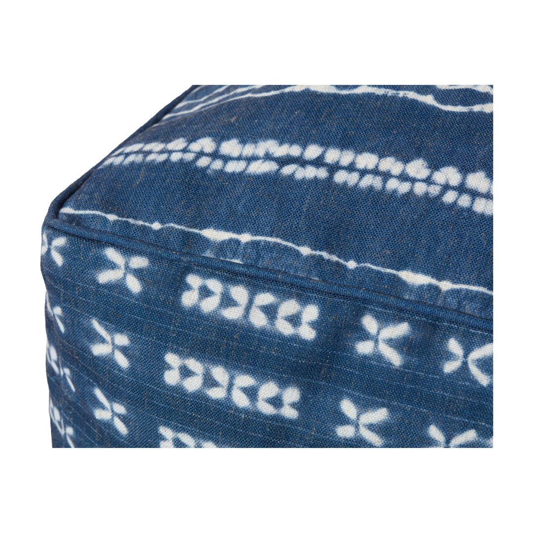 Loloi PF0008 Indigo / Ivory 24"W x 24"D x 8"H Pouf