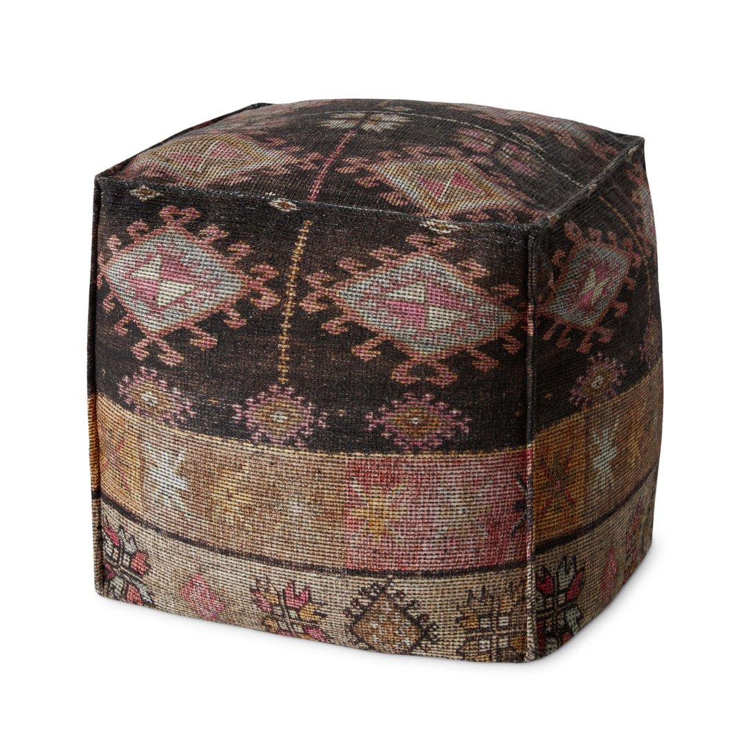 Loloi LPF0033 Multi 18"W x 18"D x 18"H Pouf