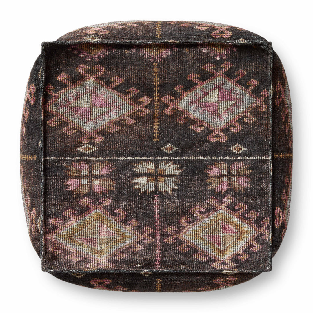 Loloi LPF0033 Multi 18"W x 18"D x 18"H Pouf