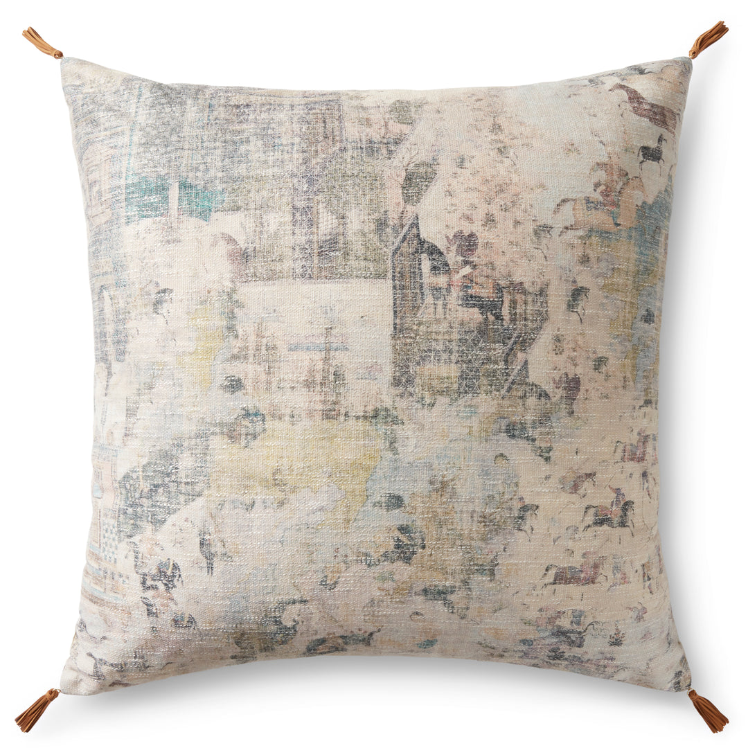 Loloi LFP0017 Beige / Multi 36"W x 36"D x 6"H Pillow