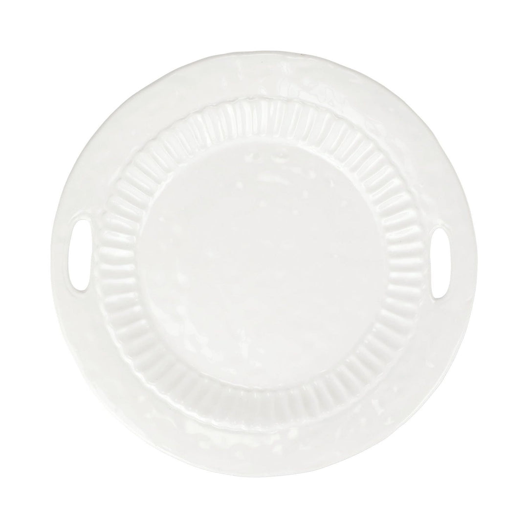 Pietra Serena Handled Round Tray - Default Title