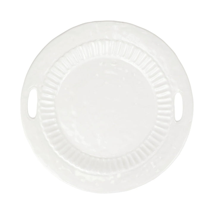 Pietra Serena Handled Round Tray - Default Title