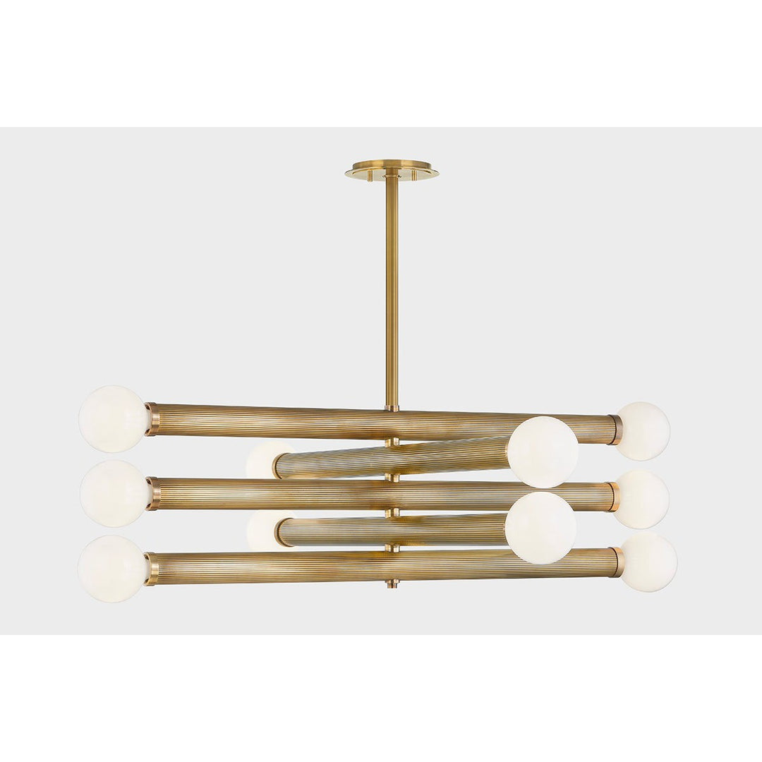 Pienza Chandelier - Vintage Brass 10 Lights