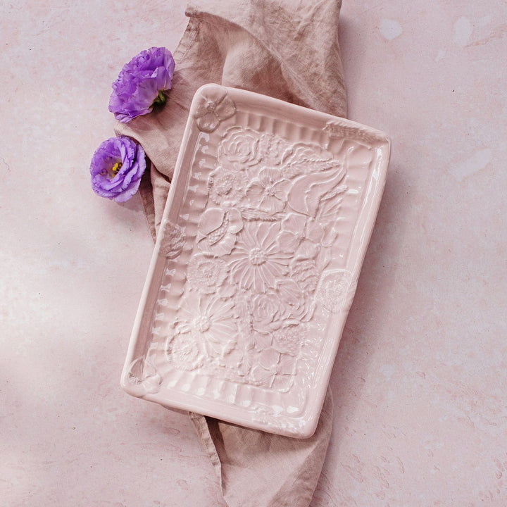 Pietra Fiori Rectangular Platter