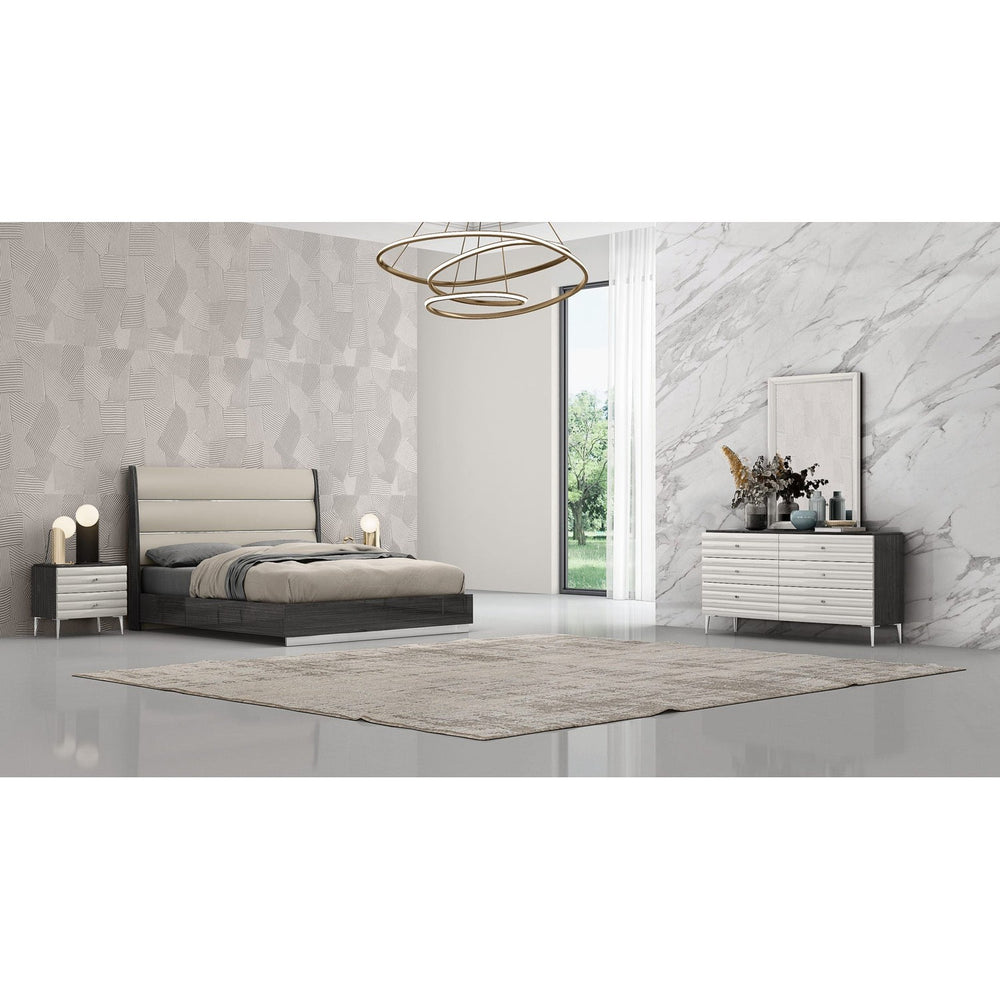 Pino Bed-Whiteline Modern Living-WHITELINE-BK1752-DGRY/LGRY-BedsKing-2-France and Son