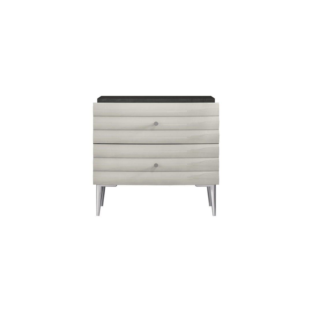 Pino Nightstand-Whiteline Modern Living-WHITELINE-NS1752-DGRY/LGRY-Nightstands-1-France and Son