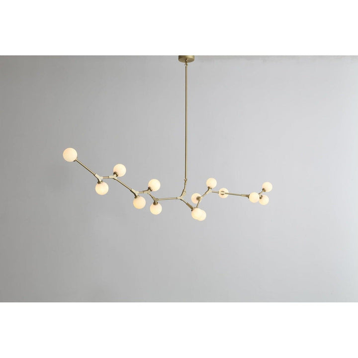 Wisdom Pendant Lamp-Whiteline Modern Living-WHITELINE-PL1503-GLD-PendantsGold Iron and White Glass-3-France and Son