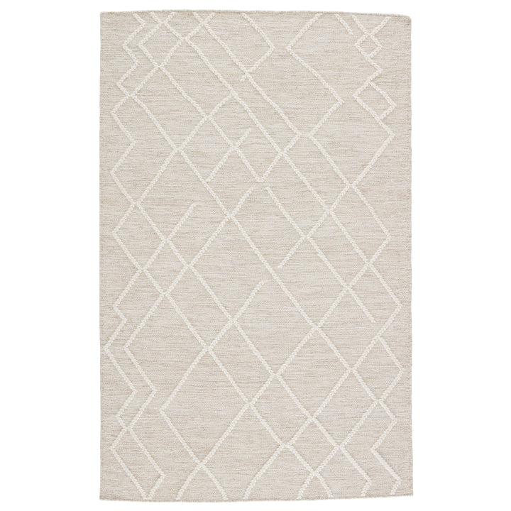 Jaipur Living Moab Natural Geometric Light Gray/ Ivory Area Rug (8'X10')