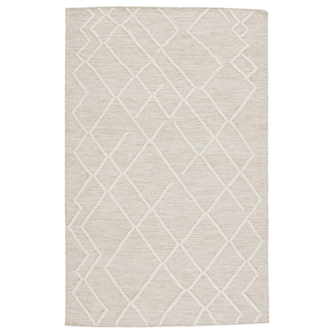 Jaipur Living Moab Natural Geometric Light Gray/ Ivory Area Rug (10'X14')