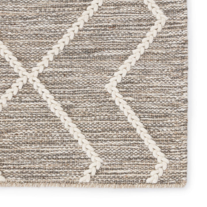 Jaipur Living Moab Natural Geometric Gray/ Ivory Area Rug (8'X10')