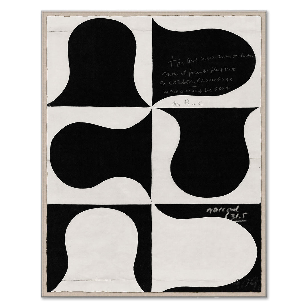 PM-23-0181 Paule Marrot, Black and White Abstract Series 1 by Soicher Marin