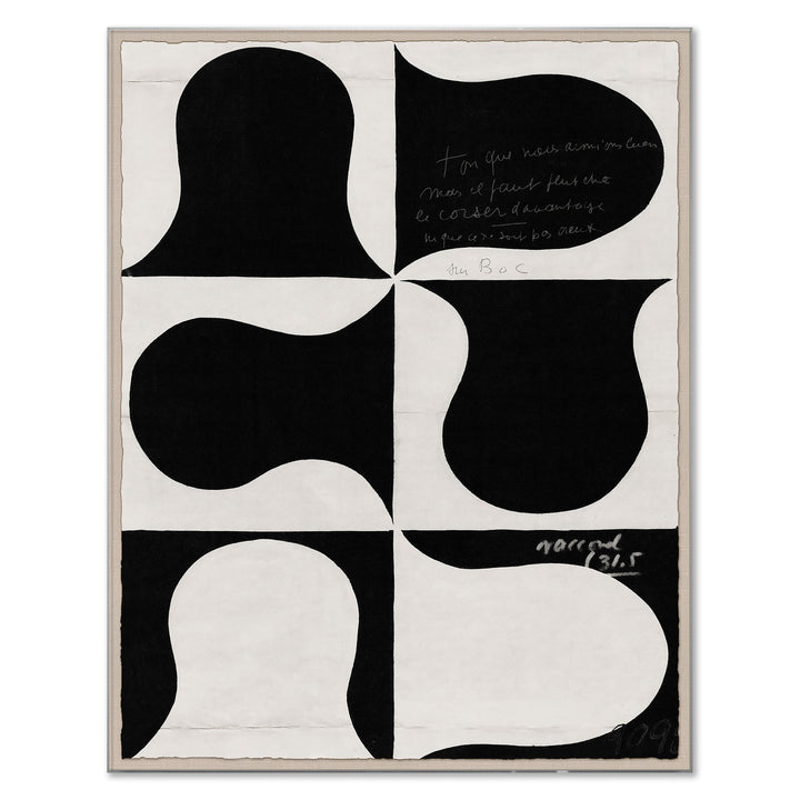 PM-23-0181 Paule Marrot, Black and White Abstract Series 1 by Soicher Marin