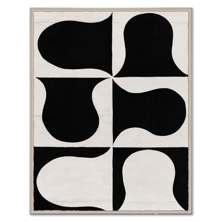 PM-23-0182 Paule Marrot, Black and White Abstract Series 2 by Soicher Marin