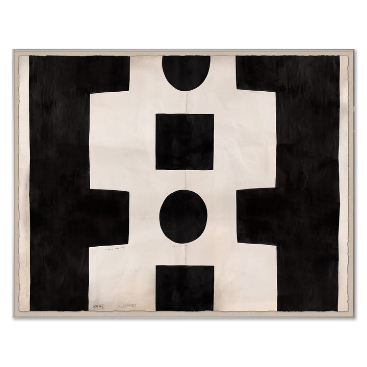 PM-23-0184 Paule Marrot, Black and White Abstract by Soicher Marin