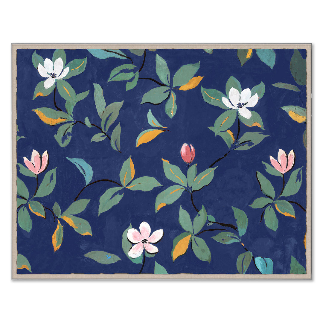 PM-23-0189 Paule Marrot, Midnight Blue Magnolias by Soicher Marin