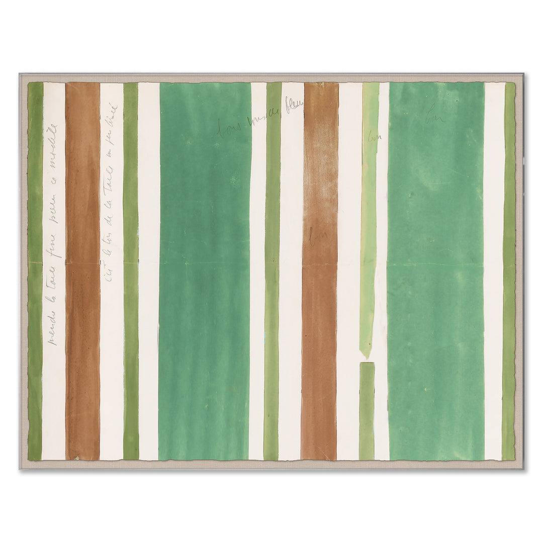 PM-23-0192 Paule Marrot, Green Brown Stripes by Soicher Marin