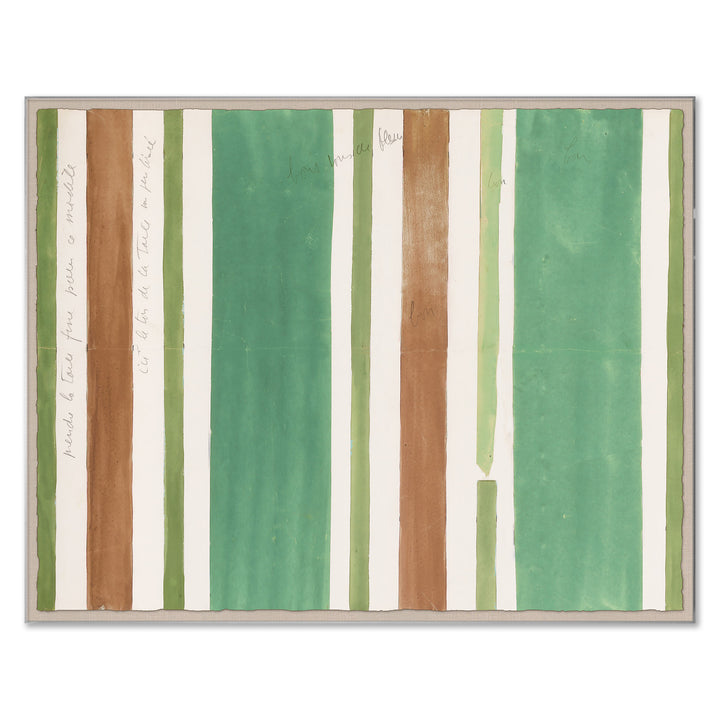 PM-23-0192 Paule Marrot, Green Brown Stripes by Soicher Marin
