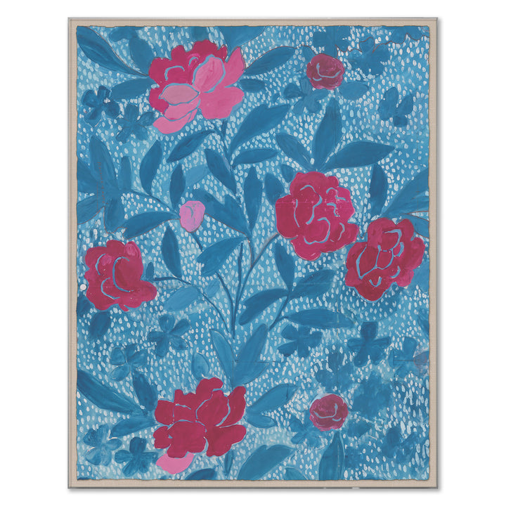PM-23-0211 Paule Marrot, Floral Blue by Soicher Marin