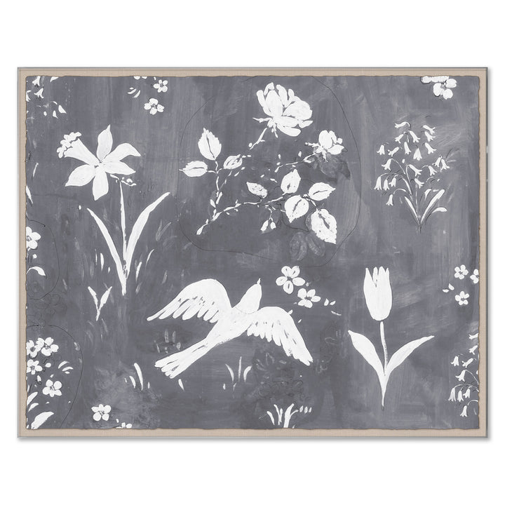 PM-23-0213 Paule Marrot, Flower Garden Gris by Soicher Marin
