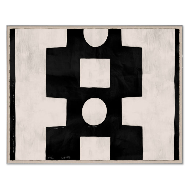 PM-23-0254 Paule Marrot, White and Black Abstract by Soicher Marin