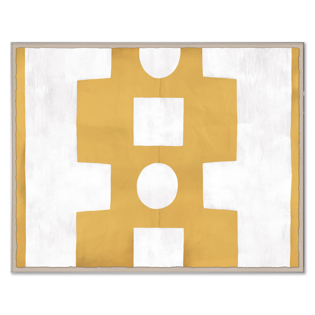 PM-23-0262 Paule Marrot, Yellow and White Abstract by Soicher Marin
