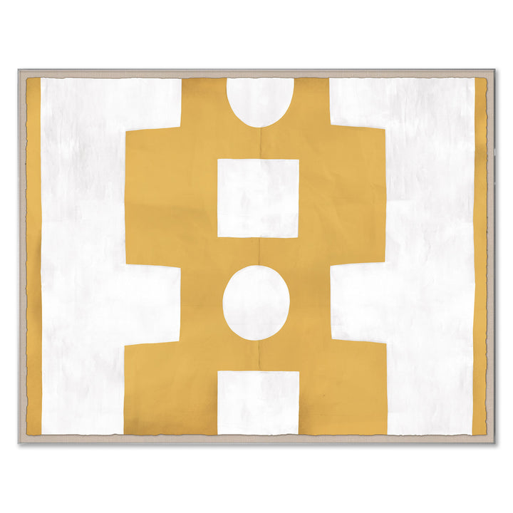 PM-23-0262 Paule Marrot, Yellow and White Abstract by Soicher Marin
