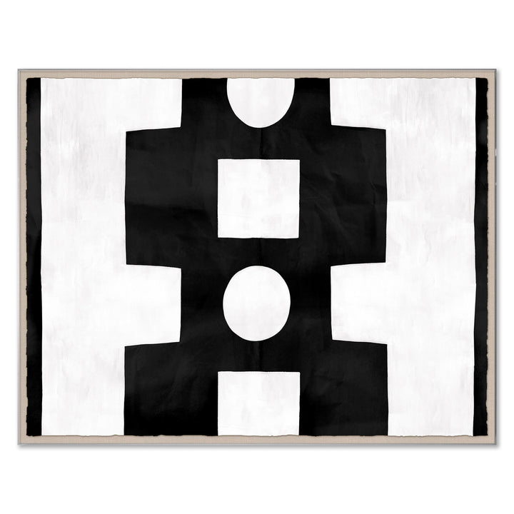 PM-23-0264 Paule Marrot, Black and White Abstract 2 by Soicher Marin