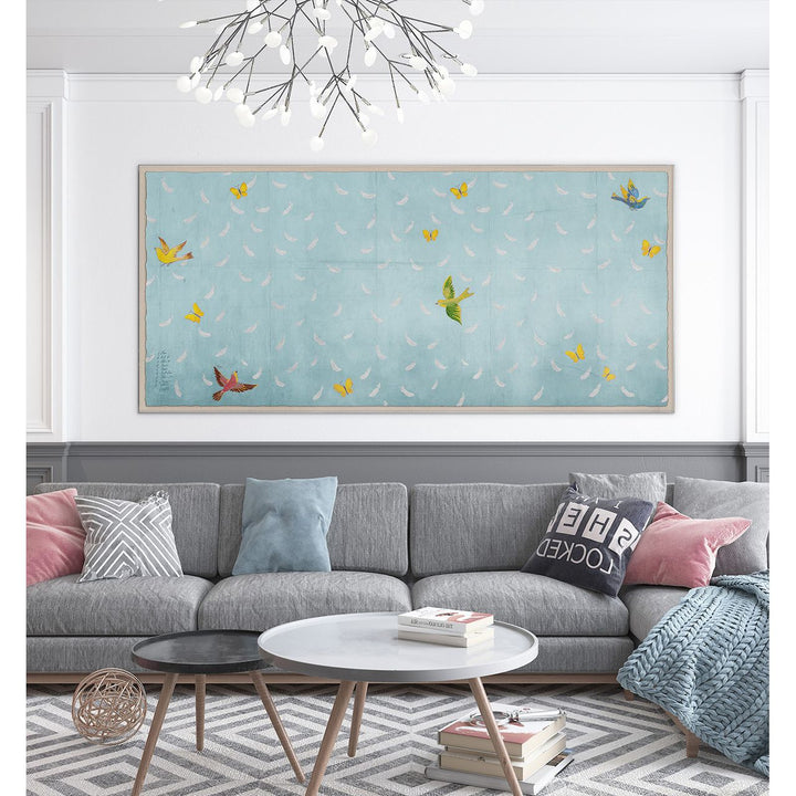 PM-25-0293 Paule Marrot, Blue Feathers - Large by Soicher Marin