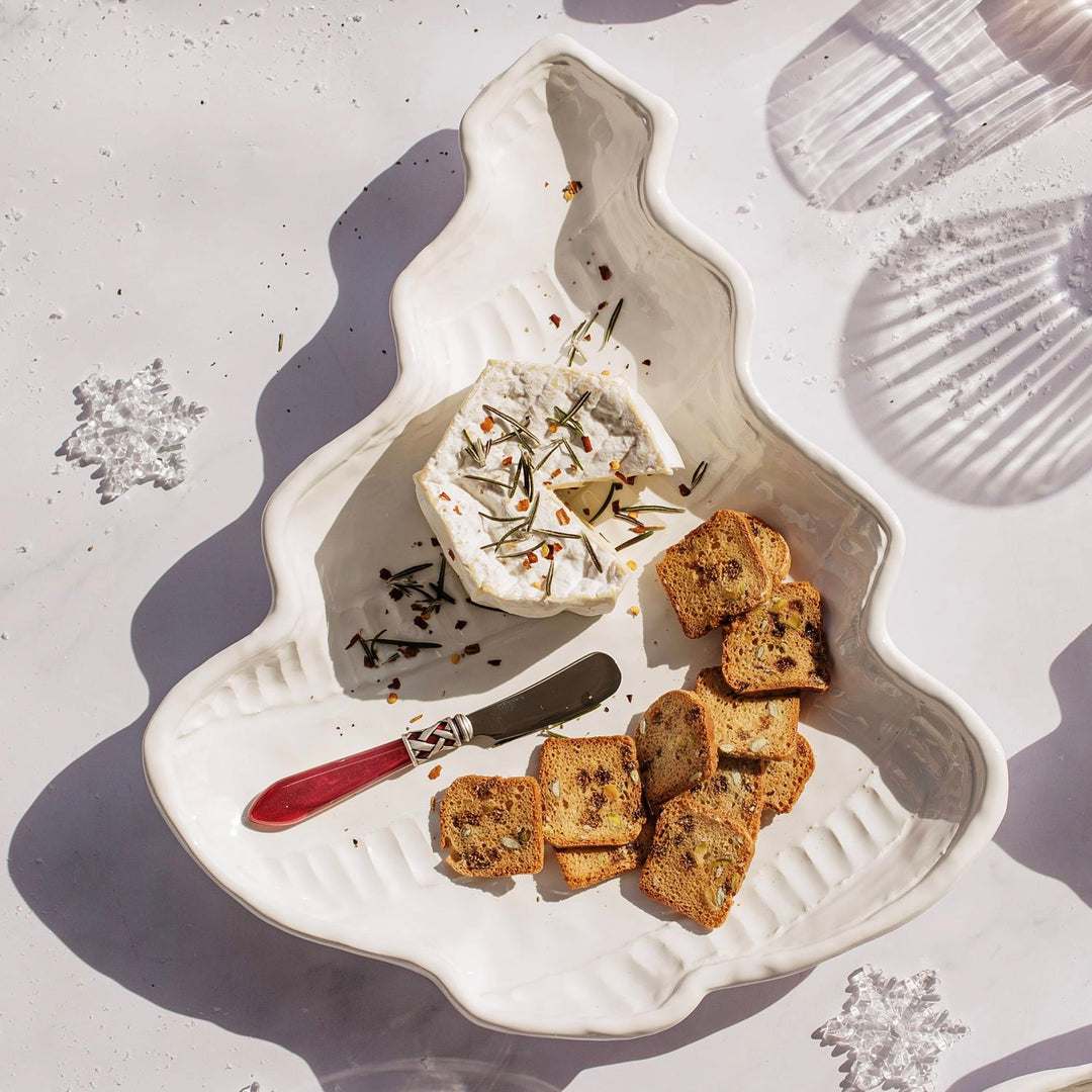 Pietra Natale Figural Tree Platter