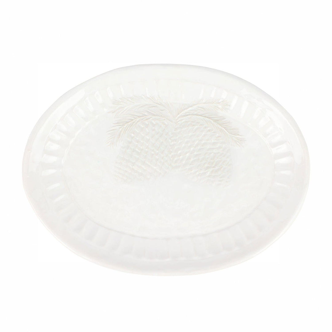 Pietra Natale Pinecone Oval Platter - Default Title