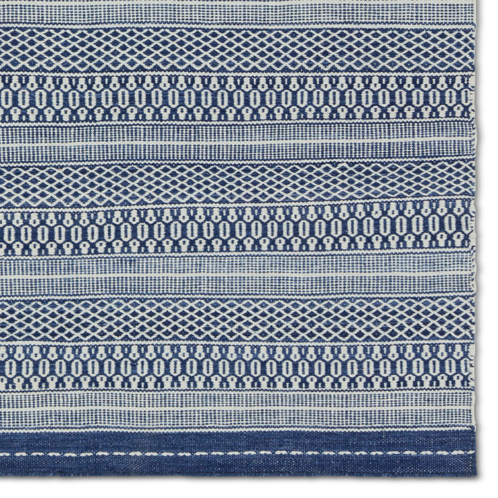 Jaipur Living Lenna Handmade Indoor/Outdoor Striped Navy/Cream Area Rug (9'X12')