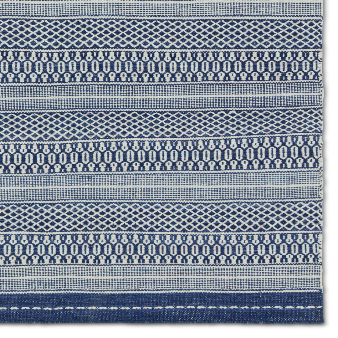 Jaipur Living Lenna Handmade Indoor/Outdoor Striped Navy/Cream Area Rug (10'X14')