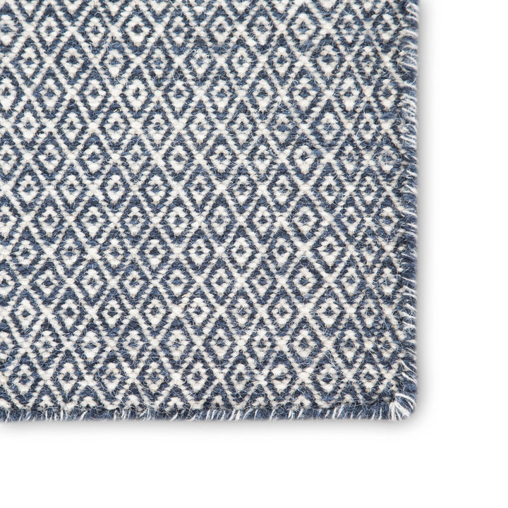 Jaipur Living Glace Handmade Geometric Dark Blue/ Ivory Runner Rug (2'6"X10')